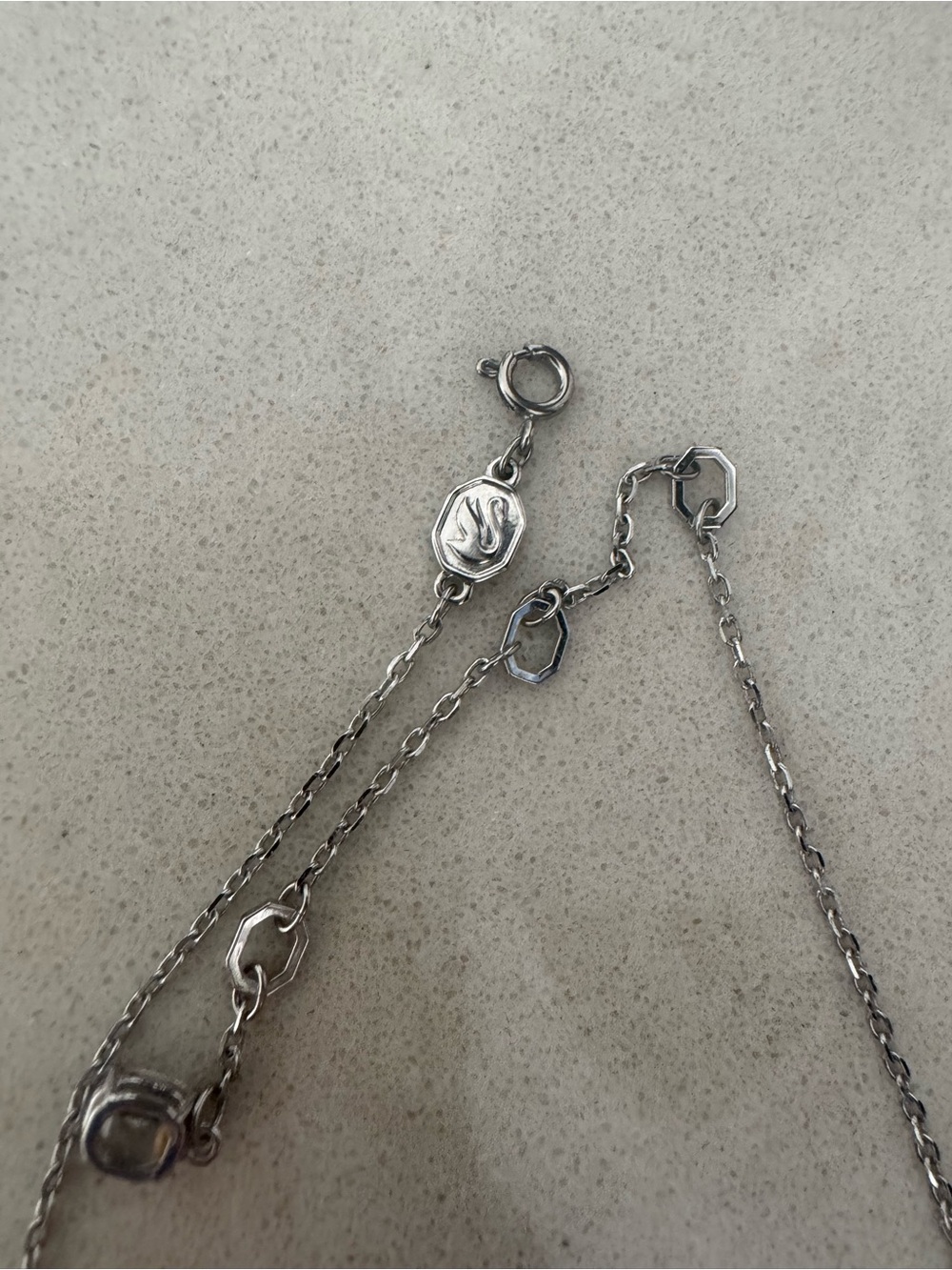 Swarovski Silver Necklace with Clear Crystal Pendant - Picture 2 of 3